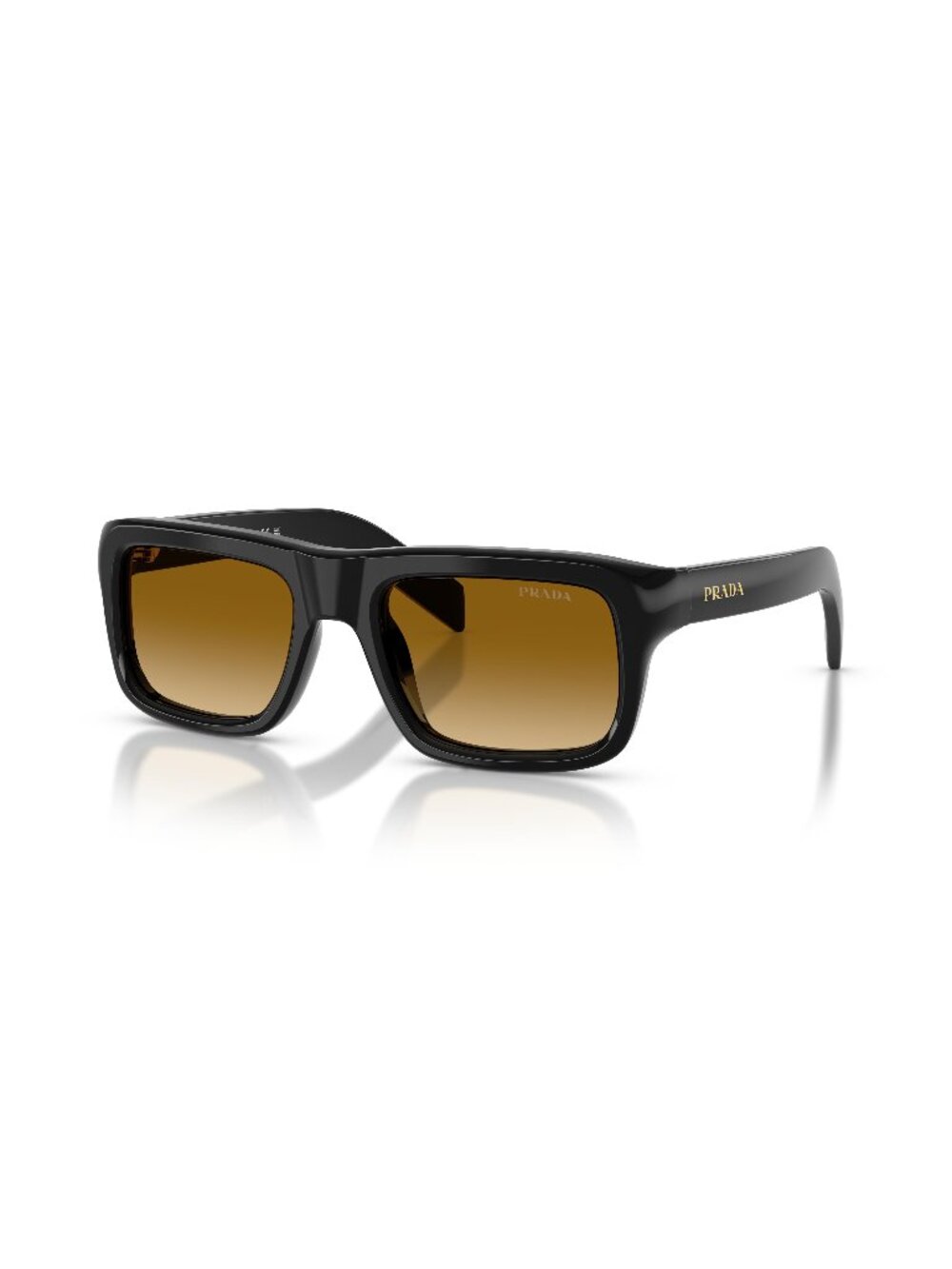 New Prada Men's Sunglasses Black Yellow Lens Acetate Frame PR D11S 16K10X 54